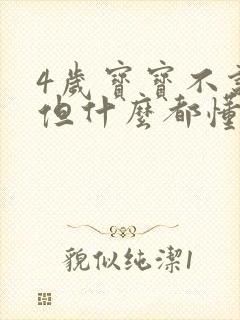 4岁宝宝不说话但什么都懂