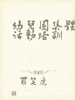 幼儿园集体教学活动培训