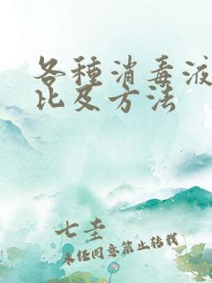 各种消毒液的配比及方法