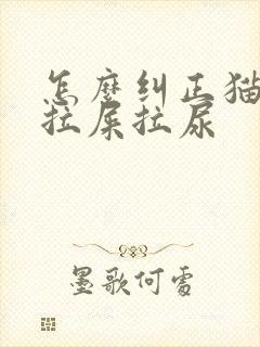 怎么纠正猫咪乱拉屎拉尿