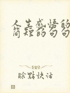 人生感悟的句子简短的句句