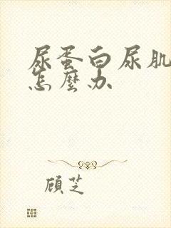 尿蛋白尿肌酐高怎么办