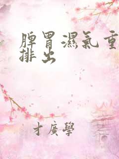 脾胃湿气重怎样排出