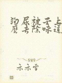 狗尿被子上,怎么去除味道