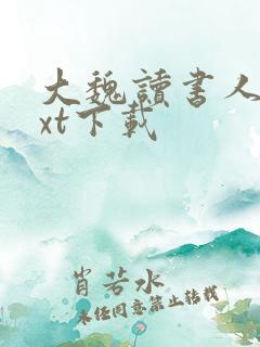 大魏读书人 txt下载