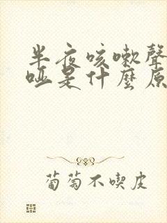 半夜咳嗽声音嘶哑是什么原因