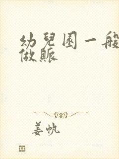 幼儿园一般怎么做账