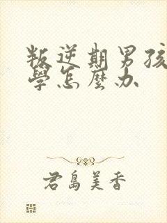 叛逆期男孩子厌学怎么办