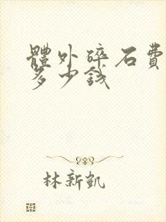 体外碎石费用是多少钱