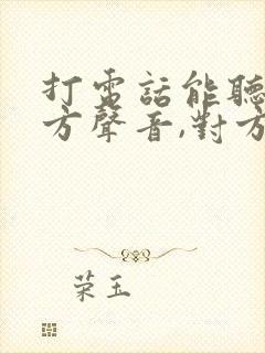 打电话能听见对方声音,对方听不见我的声音