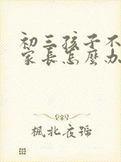 初三孩子不上学家长怎么办