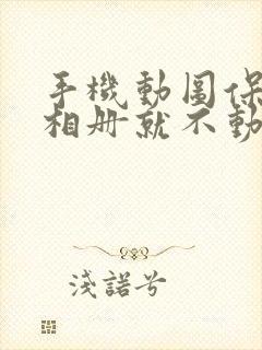 手机动图保存到相册就不动了