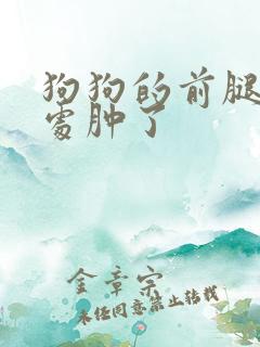 狗狗的前腿关节处肿了