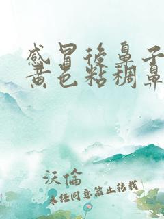 感冒后鼻子里有黄色粘稠鼻涕是怎么办