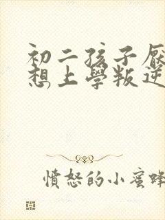 初二孩子厌学不想上学叛逆怎么办