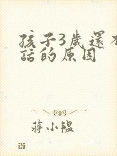 孩子3岁还不说话的原因