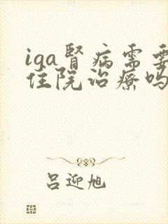 iga肾病需要住院治疗吗