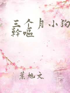 三个月小狗咳嗽干呕