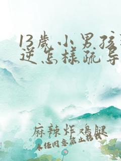 13岁小男孩叛逆怎样疏导