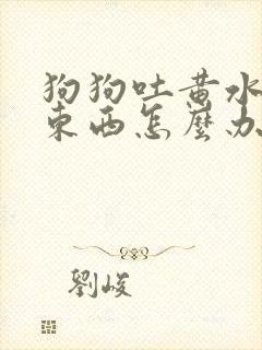 狗狗吐黄水不吃东西怎么办