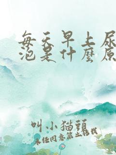 每天早上尿有泡泡是什么原因