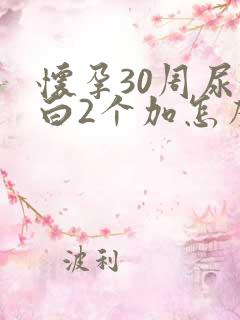 怀孕30周尿蛋白2个加怎么办