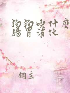 狗狗吃什么帮助肠胃消化