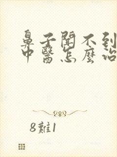 鼻子闻不到气味中医怎么治疗