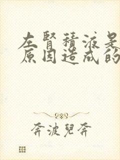 左肾积液是什么原因造成的