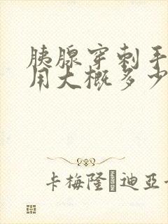 胰腺穿刺手术费用大概多少钱