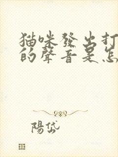 猫咪发出打呼噜的声音是怎么回事