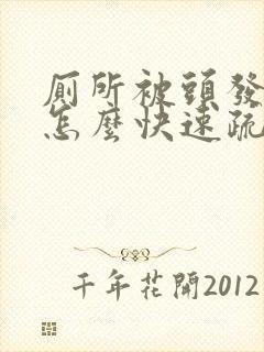 厕所被头发堵了怎么快速疏通