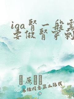 iga肾一般需要做肾穿刺吗