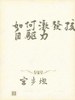 如何激发孩子的自驱力