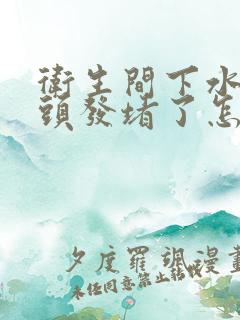 卫生间下水道被头发堵了怎么办