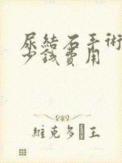 尿结石手术要多少钱费用