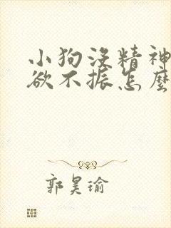 小狗没精神没食欲不振怎么办