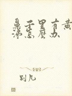 鼻子里有黄稠鼻涕怎么办