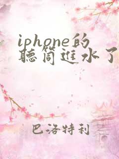 iphone的听筒进水了怎么办