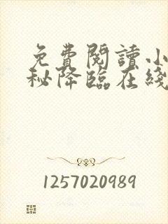 免费阅读小说神秘降临在线阅读全文