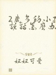 2岁多的小孩不说话怎么办