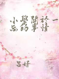 小学关于一件难忘的事情