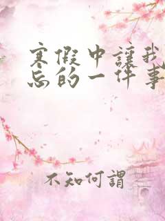 寒假中让我最难忘的一件事600字