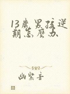 13岁男孩逆反期怎么办