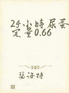 24小时尿蛋白定量0.66