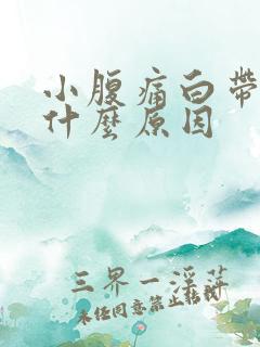 小腹痛白带多是什么原因