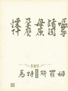 怀孕母猪呕吐是什么原因导致的