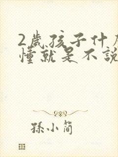 2岁孩子什么都懂就是不说话