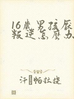 16岁男孩厌学叛逆怎么办孩子