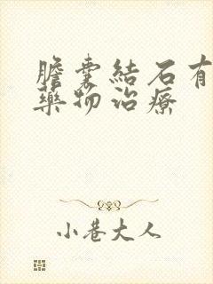 胆囊结石有哪些药物治疗